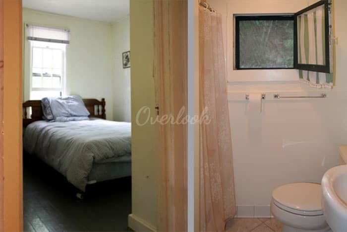 Overlook Cottage Bedroom and Bathroom